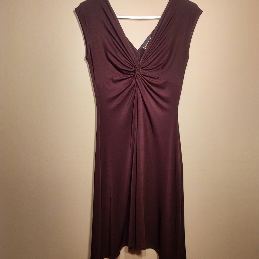 Brown flowy knee high dress size S